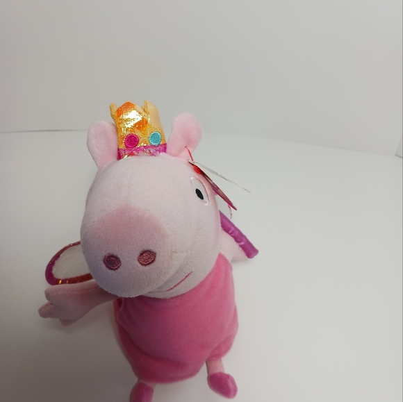TY Princess Peppa Pig Plush Beanie Baby - Picture 3 of 10